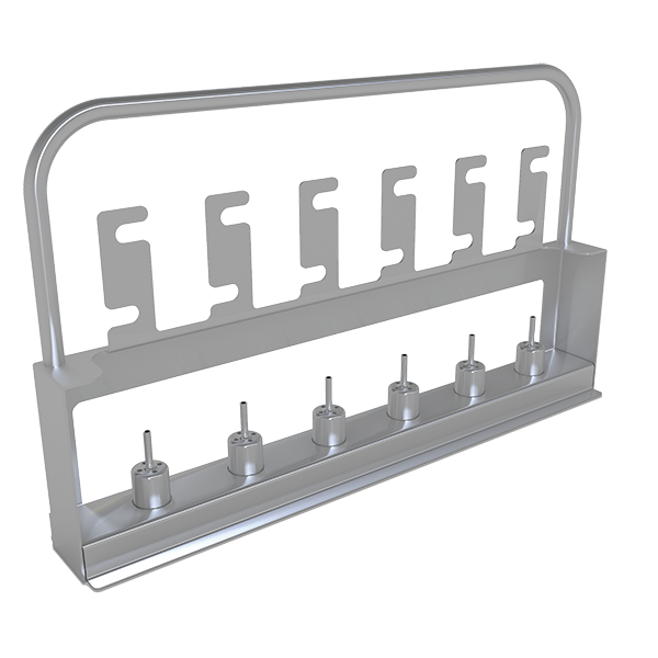 Rack para canulados y mangueras flexibles de pequeños lúmenes